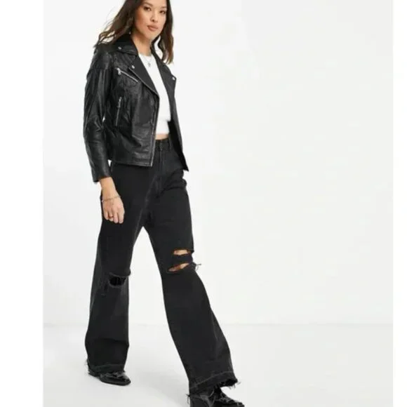 NWT Barney's real leather jacket Clara Size 16 - Picture 3 of 8